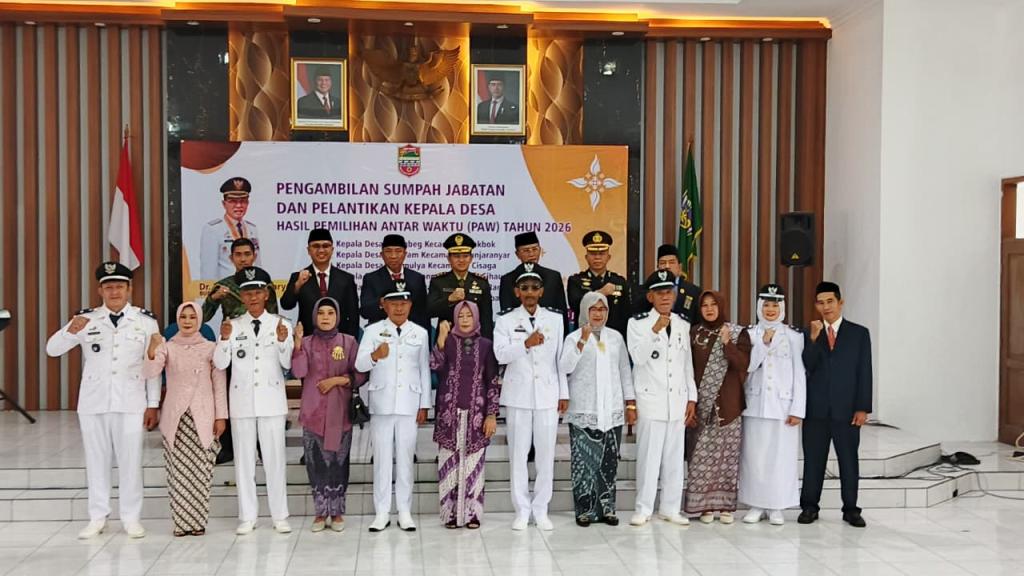 Lantik 6 Kepala Desa Hasil PAW, Bupati Ciamis Ingatkan Ketelitian dan Transparansi Anggaran