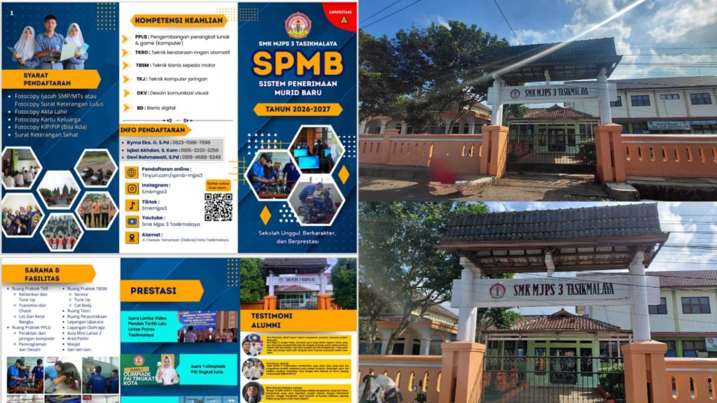 SPMB SMK MJPS 3 Tasikmalaya Dibuka, Tawarkan 6 Jurusan Unggulan untuk Siapkan Lulusan Siap Kerja