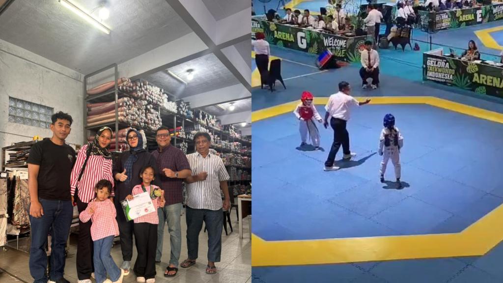 Raih Emas di Kejuaraan Taekwondo Internasional, Atlet Cilik Tasikmalaya Dapat Dukungan dari Azad Textile