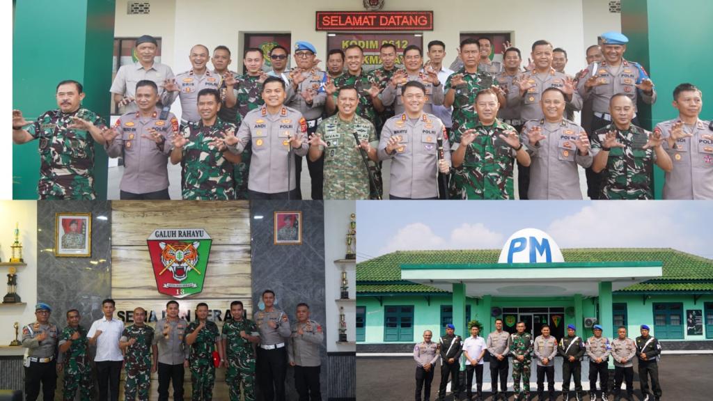 Kapolres Tasikmalaya Kota Perkuat Sinergitas TNI-Polri, Kunjungi Kodim 0612, Brigif 13 Galuh hingga Subdenpom