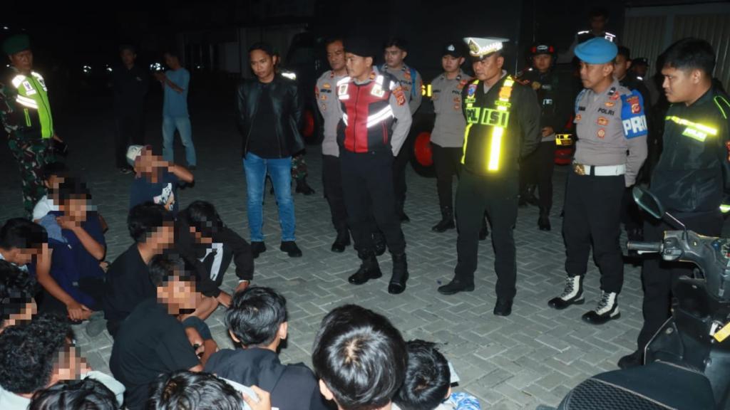 Patroli Gabungan KRYD Polres Ciamis Intensifkan Pengawasan Malam Hari, 12 Motor Diamankan