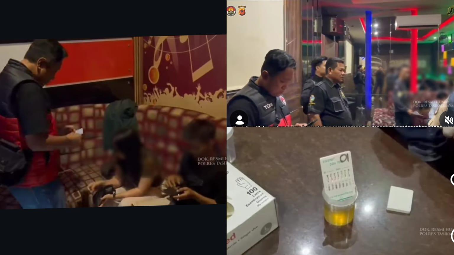 Satresnarkoba Polres Tasikmalaya Kota dan BNN Gelar Pemeriksaan Terpadu di Tempat Hiburan Malam