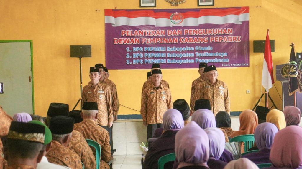 Pelantikan PEPABRI 3 Daerah, Sekda Ciamis Dorong Purnawirawan Jadi Penguat Persatuan dan Mitra Pembangunan