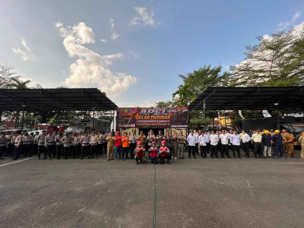 Ratusan Petugas Gabungan Siaga Karhutla, Polres Banjar Perkuat Upaya Pencegahan Kebakaran Hutan dan Lahan