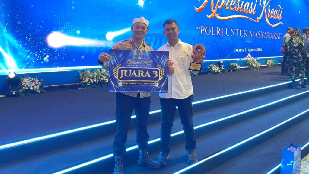 Polres Tasikmalaya Kota Raih Juara 3 Kampung Bebas dari Narkoba Tingkat Mabes Polri