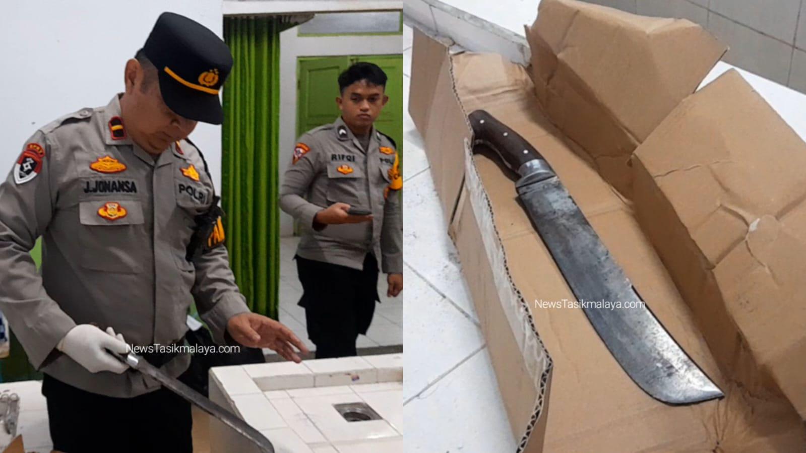 Ini Penampakan Golok yang Dibawa Korban Brandalan Bermotor Tewas Menabrak Tembok di Kawalu Tasikmalaya