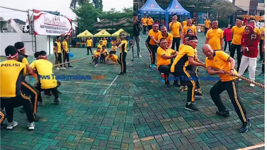 Meriahkan HUT ke-81 RI, Personel dan Bhayangkari Polres Tasikmalaya Kota Antusias Ikuti Berbagai Lomba Tradisional