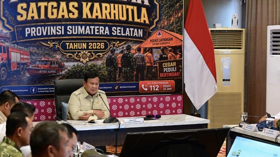 Presiden Prabowo Pantau Penanganan Karhutla Jambi dan Lampung, Apresiasi Kerja Keras Petugas di Garis Depan