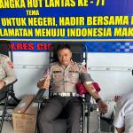 HUT Lalu Lintas ke-71, Satlantas Polres Ciamis Donorkan 36 Labu Darah untuk Masyarakat