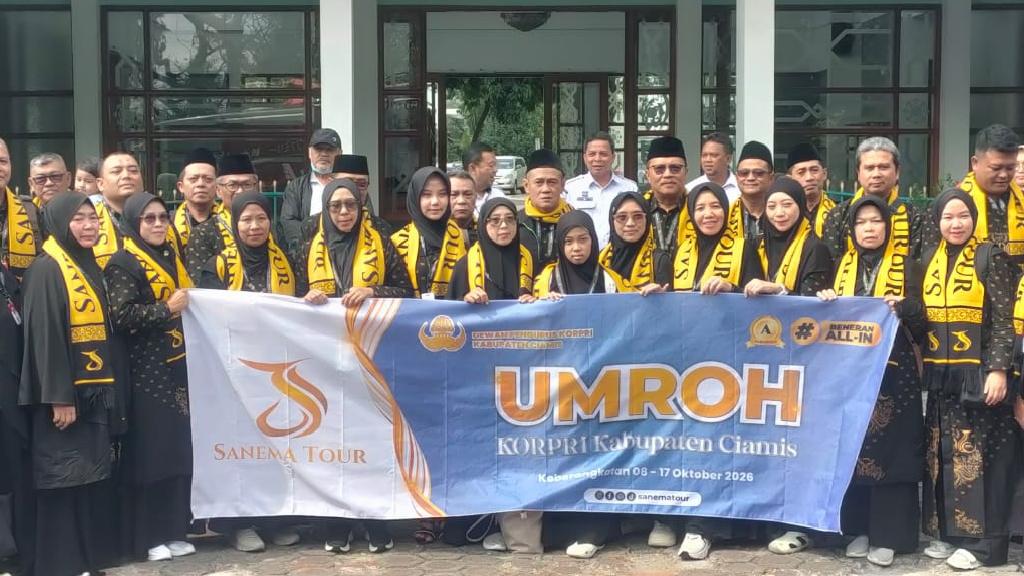 41 Anggota KORPRI Ciamis Berangkat Umrah ke Tanah Suci