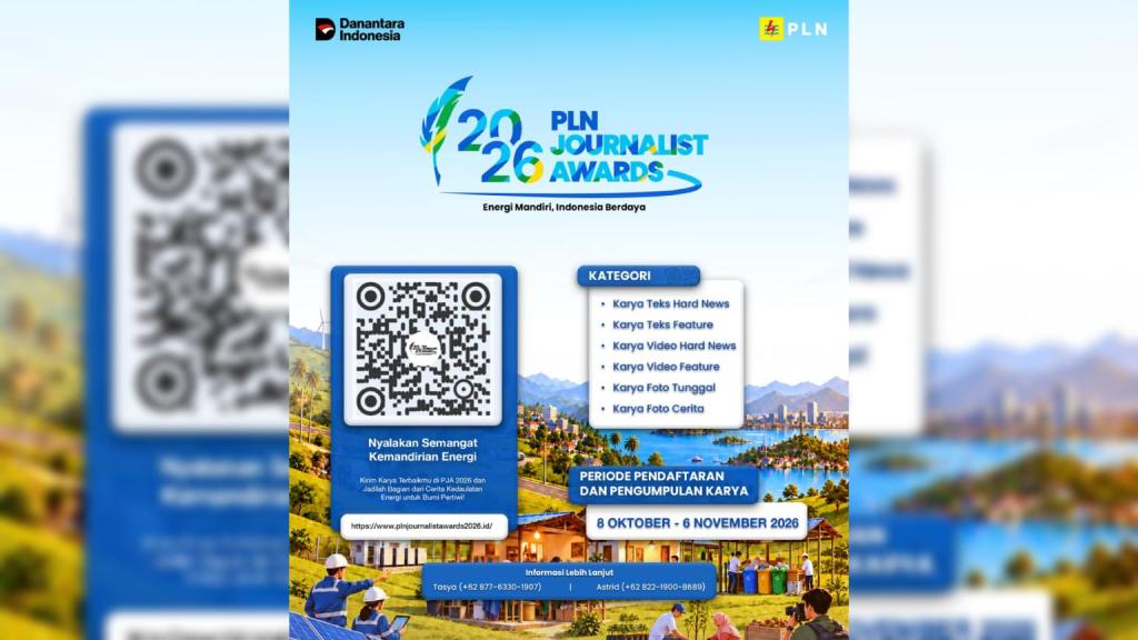 PLN Journalist Awards 2026 Dibuka, Jurnalis Bisa Kirim Karya hingga 6 November
