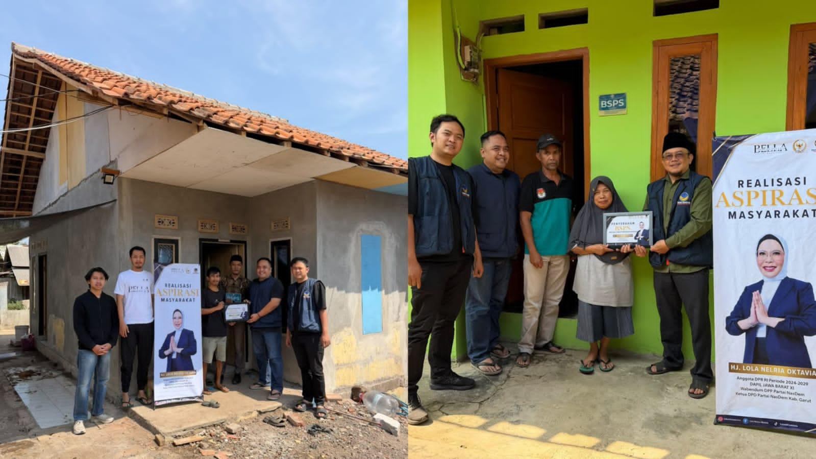 Puluhan Warga Tasikmalaya dan Garut Terima Bantuan Bedah Rumah, Aspirasi Dikawal Anggota DPR RI Lola Nelria