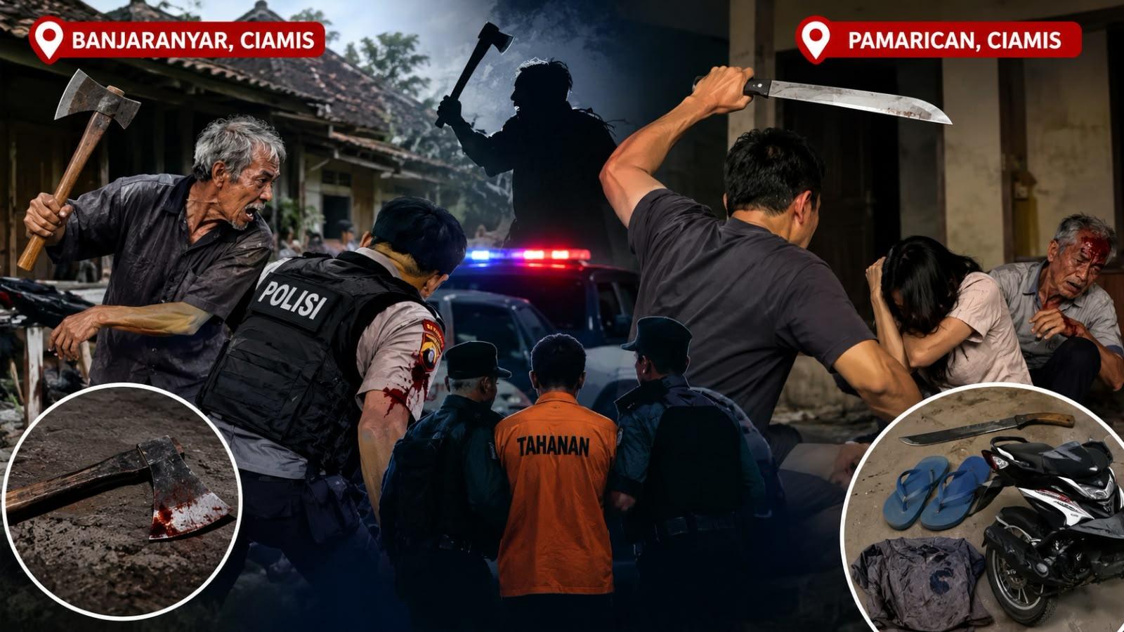 Dua Insiden Berdarah Terjadi di Ciamis dalam Semalam, Kapak dan Golok Lukai 5 Korban