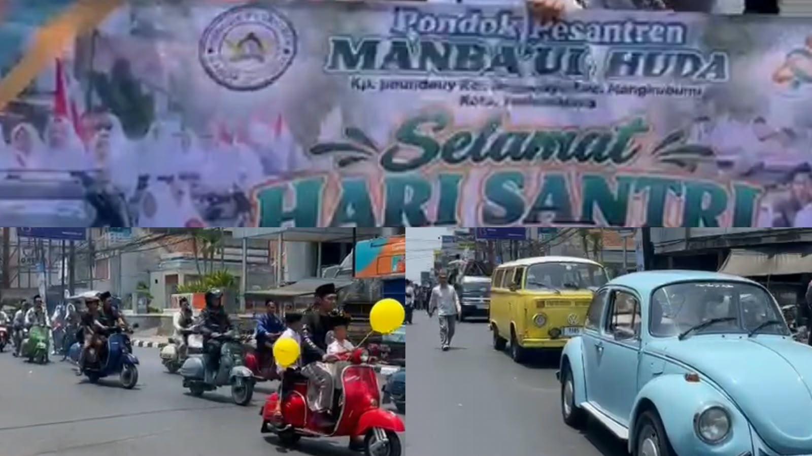 Vespaaan Sarungan hingga Mobil Antik VW, Santri Ponpes Manbaul Huda Tasikmalaya Semarakkan Hari Santri Nasional 2026