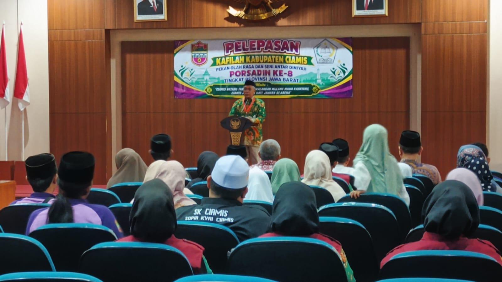 Sekda Andang Lepas Kafilah Porsadin Jabar 2026, Ciamis Targetkan Juara Umum