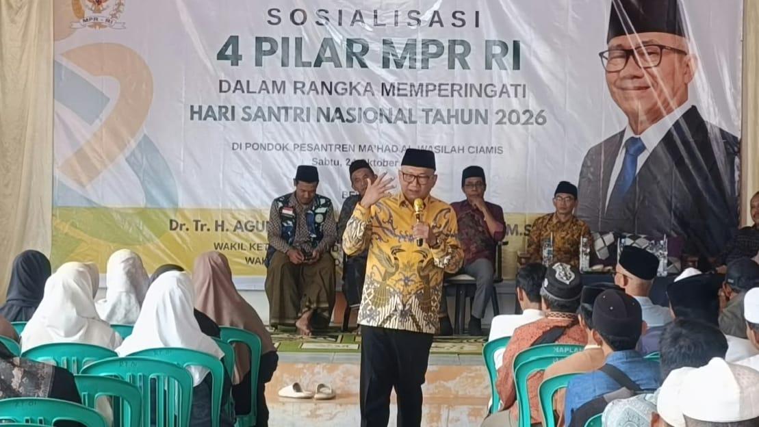 Peringati Hari Santri 2026, Agun Gunandjar Sosialisasikan Empat Pilar MPR RI di Ponpes Al Wasilah Ciamis