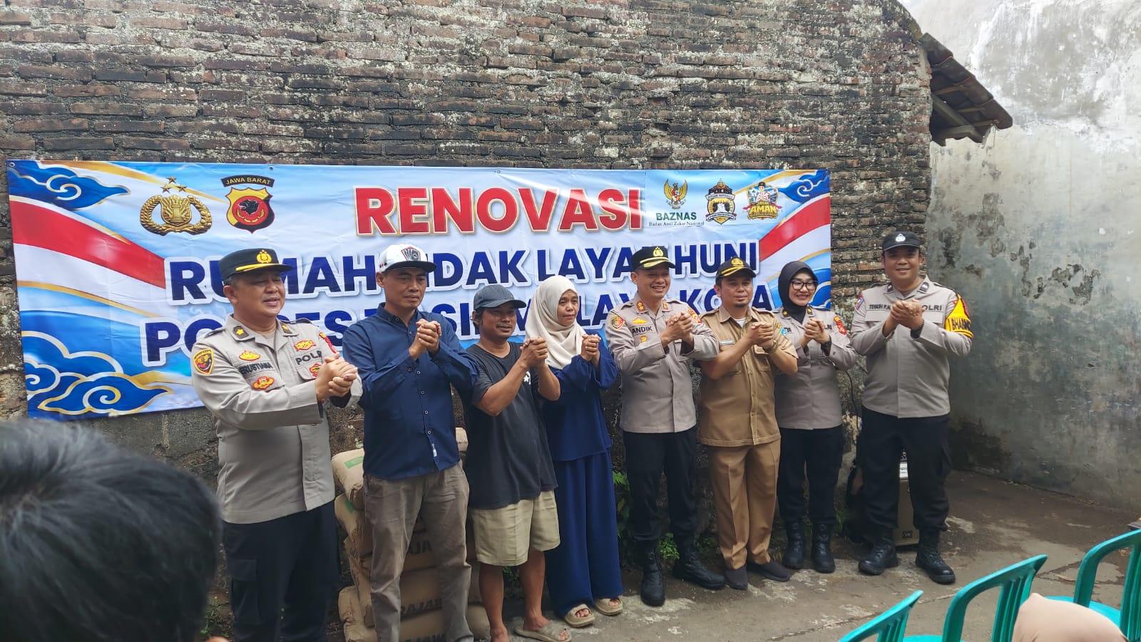 Polres Tasikmalaya Kota Renovasi Rumah Asep di Cipedes, Wujud Kepedulian Polri Bersama Masyarakat