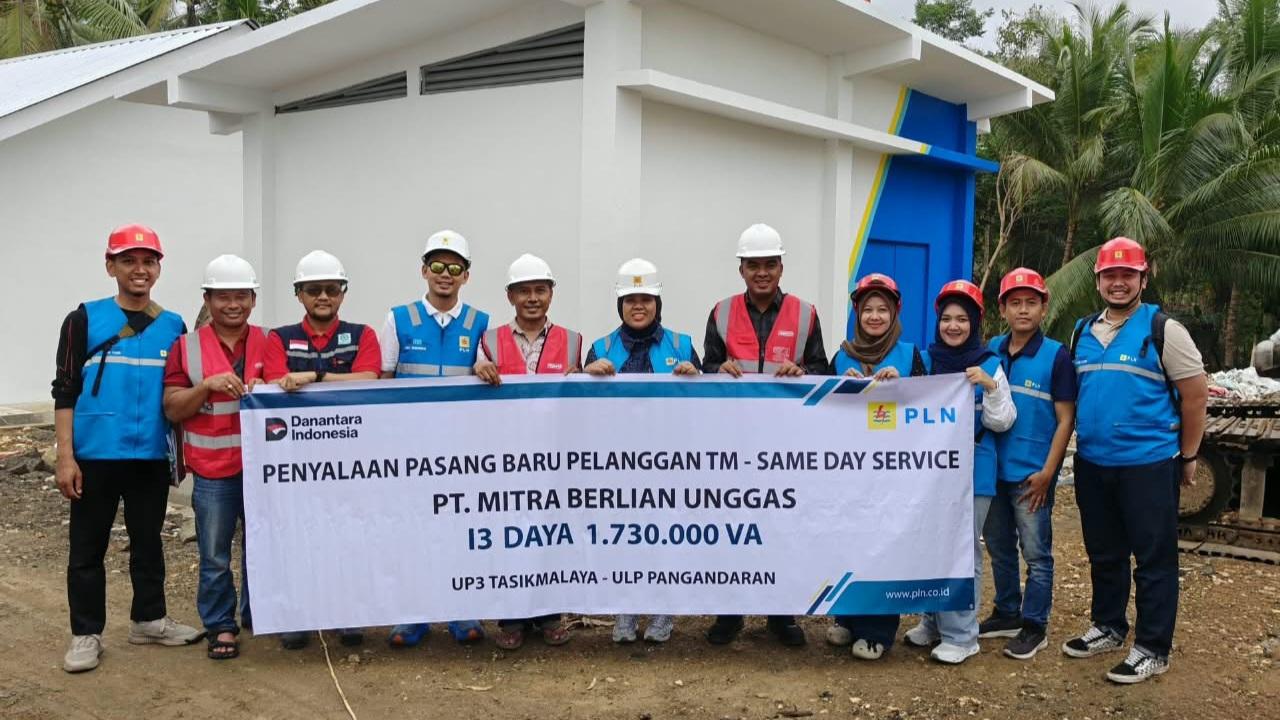 PLN Tasikmalaya Nyalakan Listrik 1.730 kVA untuk Dukung Industri di Pangandaran