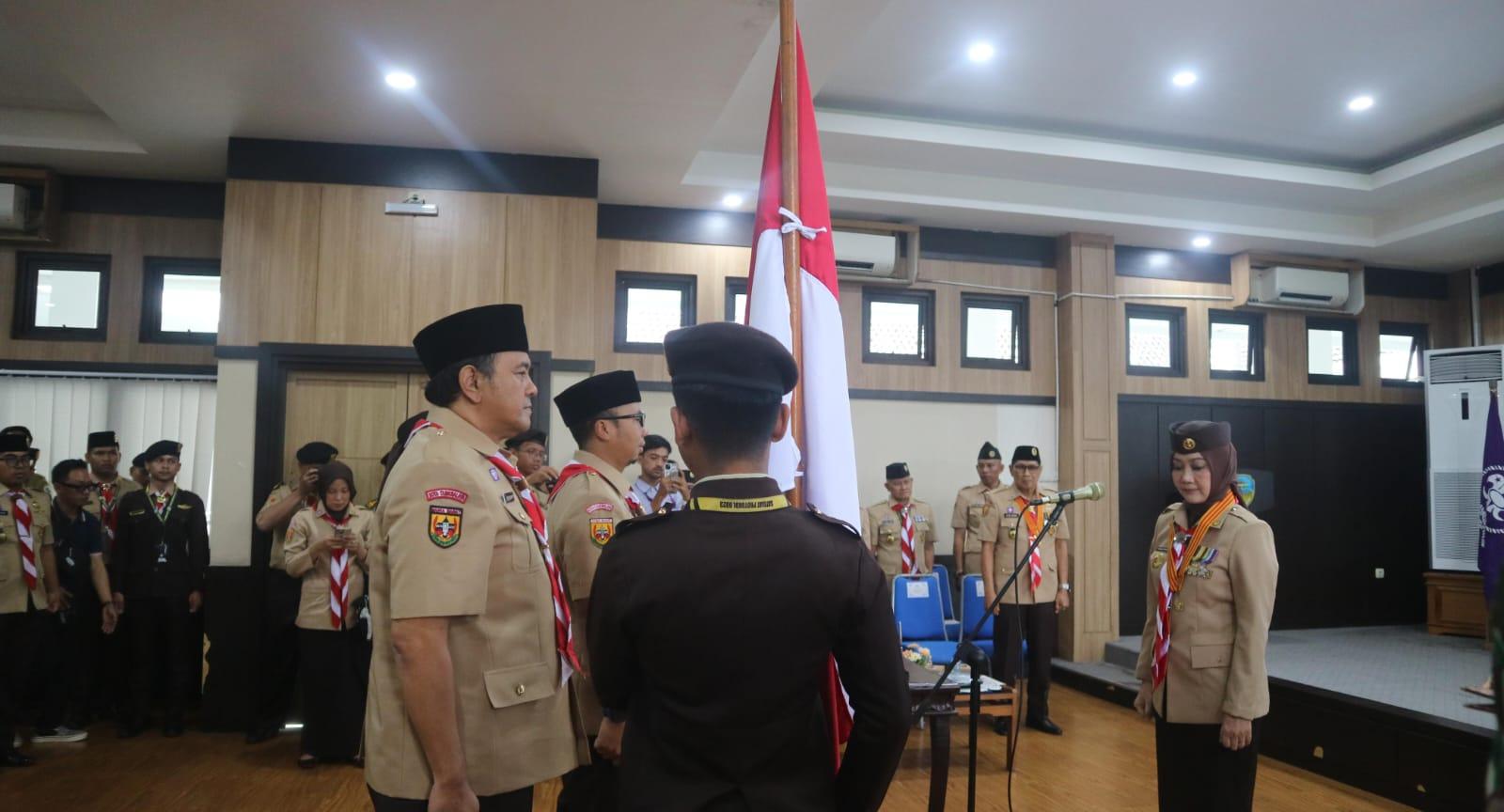 Istri Ridwan Kamil Lantik Viman-Diky sebagai Mabicab Gerakan Pramuka Kota Tasikmalaya