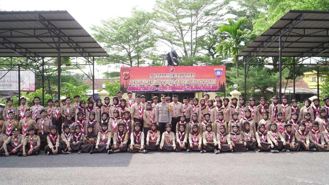 Kapolres Banjar Pimpin Upacara Pembukaan Rekrutmen Saka Bhayangkara Angkatan XVII