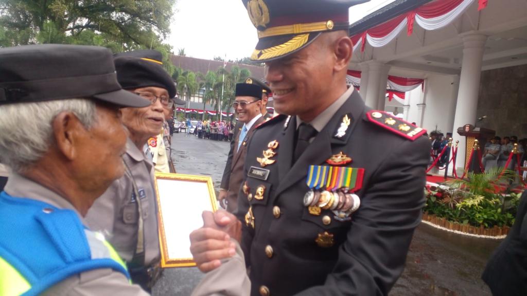 Kapolres Ciamis AKBP Akmal Resmi Pamit dalam Peringatan Hari Bhayangkara ke-79