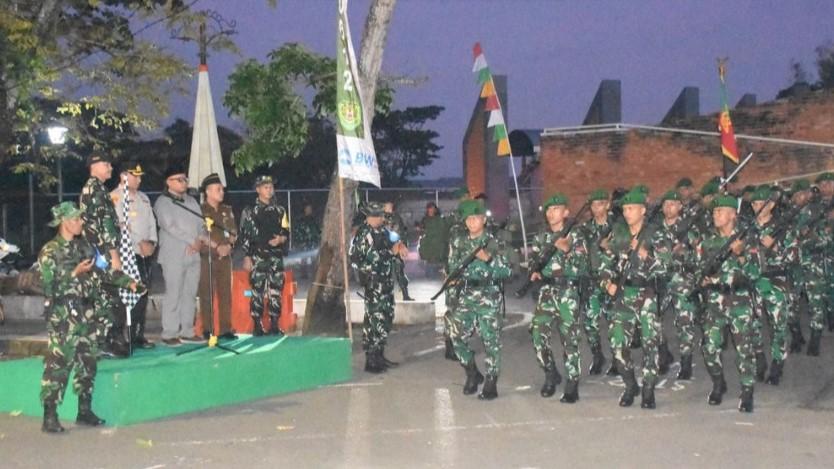 Kapolres Tasikmalaya Kota Bersama Dandim 0612 Lepas Pam Ranting Peringatan Hari Juang Kartika