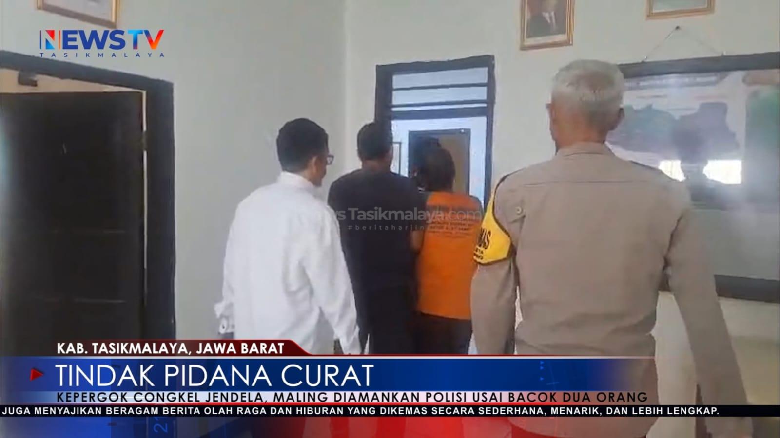 VIDEO: Kepergok Congkel Jendela, Maling di Cisayong Diamankan Polres Tasikmalaya Kota Usai Bacok Dua Orang