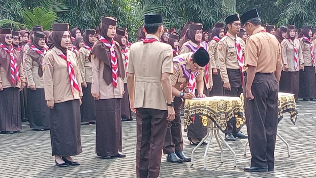 Ketua Kwarcab Ciamis Kukuhkan 150 Pembina Pramuka Lingkup Kemenag