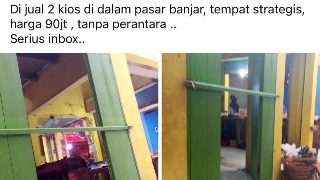 Kios Pasar Banjar Diduga Diperjualbelikan, Pemkot Akan Lakukan Klarifikasi