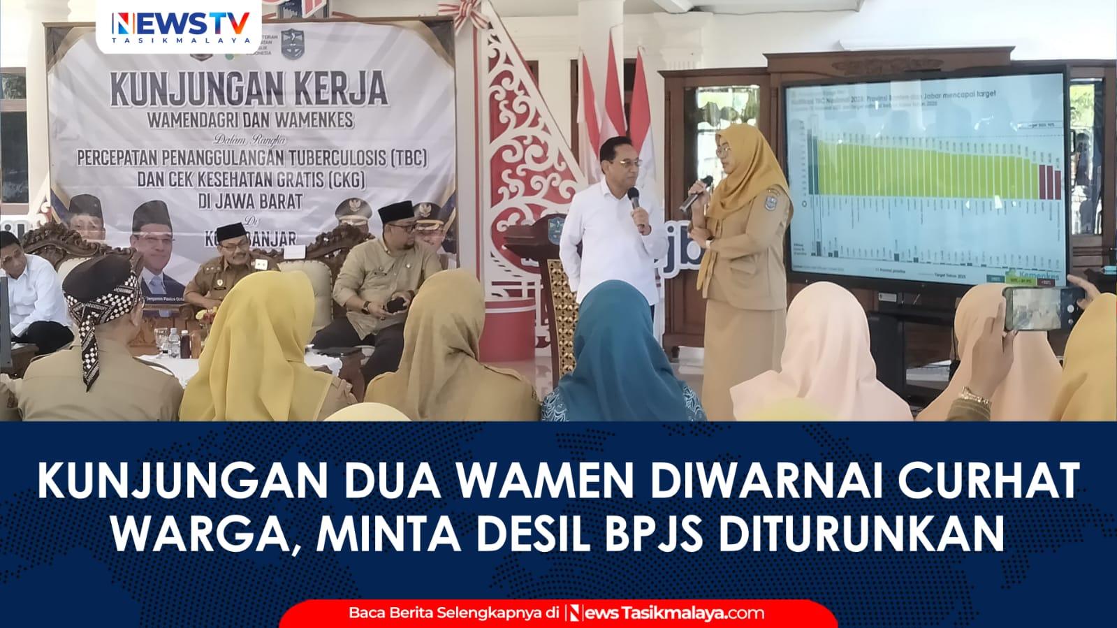 VIDEO: Kunjungan Dua Wamen di Banjar Diwarnai Curhat Warga, Mengaku Tak Mampu hingga Minta Desil BPJS Diturunkan