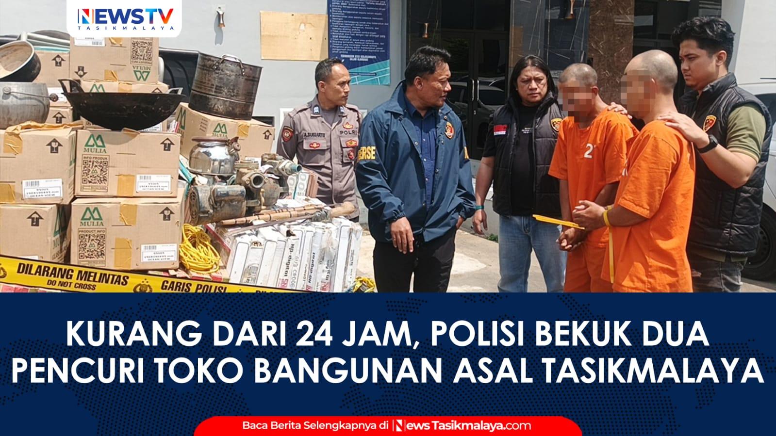 VIDEO: Kurang dari 24 Jam, Satreskrim Polres Ciamis Bekuk Dua Pencuri Toko Bangunan Asal Tasikmalaya