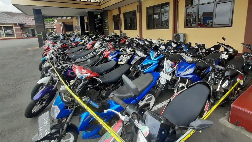 Lebih dari 200 Unit Sepeda Motor Berknalpot Brong Dikandangkan Polres Tasikmalaya Kota dalam 3 Hari