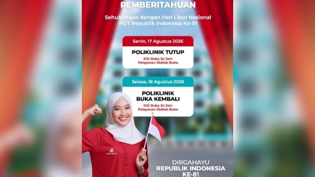 Pelayanan Poliklinik RS Jasa Kartini Tasikmalaya Tutup Sementara 17 Agustus 2026, IGD Tetap Buka