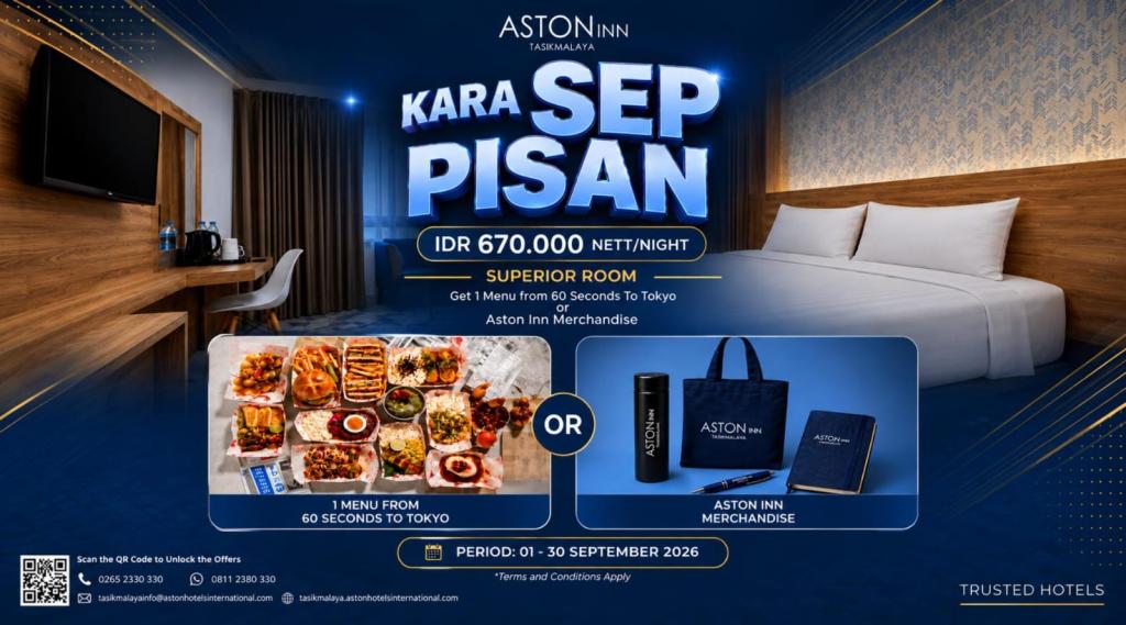 Manjakan Tamu Menginap, Aston Inn Tasikmalaya Luncurkan Promo KARASEP PISAN Berhadiah Langsung