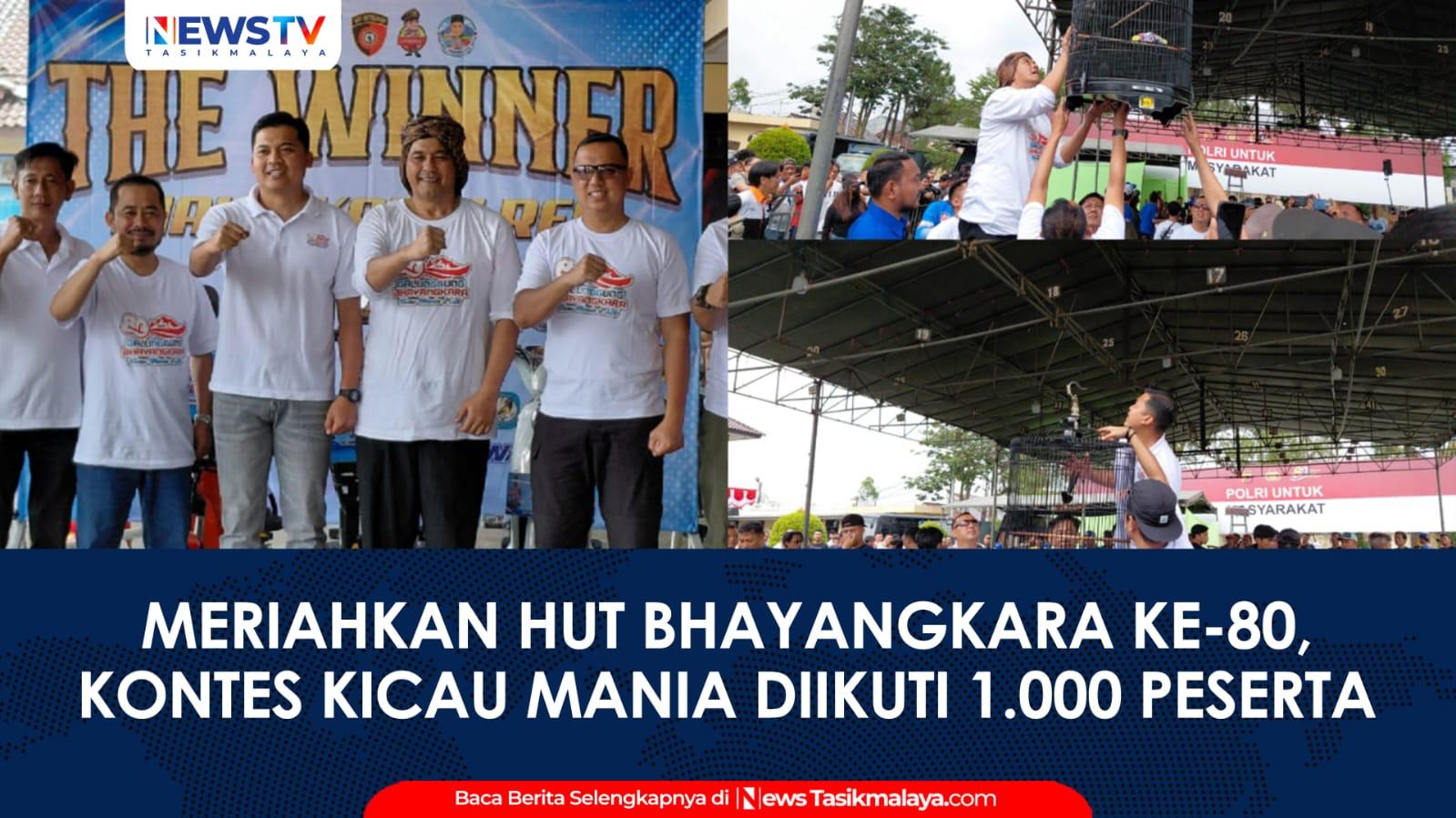 VIDEO: Meriah! Kontes Kicau Mania HUT Bhayangkara ke-80 di Tasikmalaya Diikuti Lebih dari 1.000 Peserta