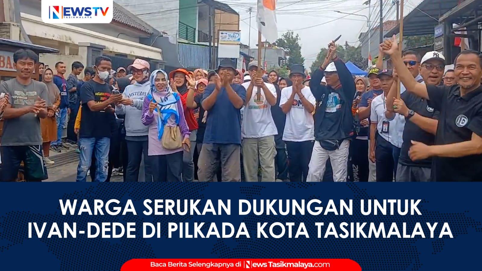 VIDEO: Meriah! Warga Lengkongsari Serukan Jadikeun! untuk Pasangan Ivan-Dede di Pilkada Tasikmalaya 2024