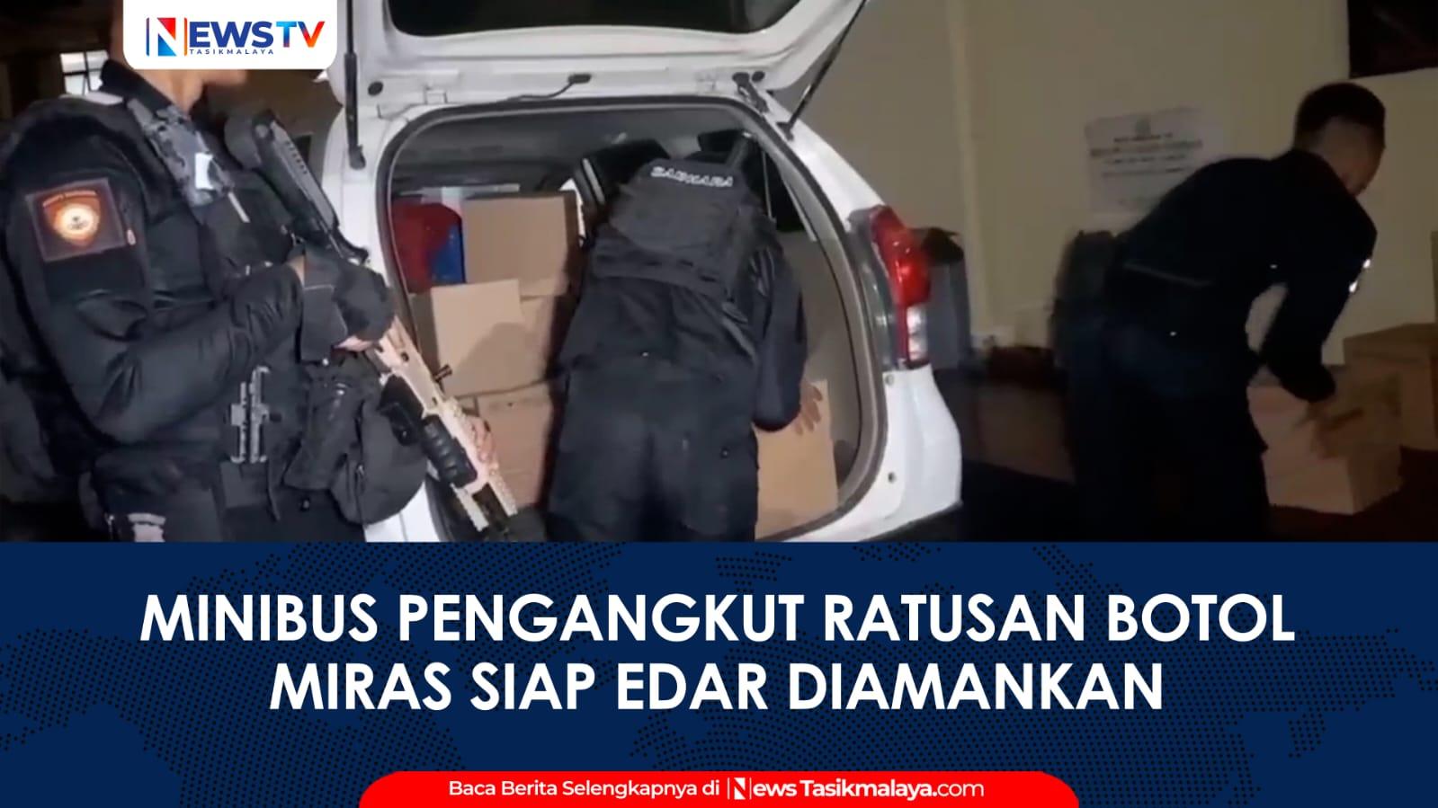 VIDEO: Minibus Bawa Ratusan Botol Miras Dihentikan Tim Maung Galunggung Polres Tasikmalaya Kota