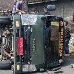 Mobil Lapas Tasikmalaya Terbalik di Mangunreja, Begini Kondisi 15 Tahanan