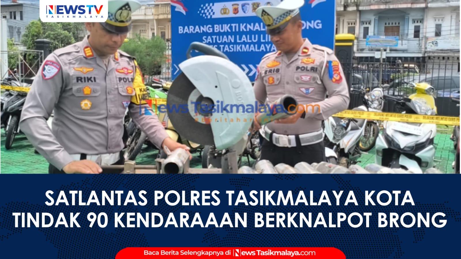 VIDEO: Operasi Keselamatan Lodaya 2026, Satlantas Polres Tasikmalaya Kota Tindak 90 Kendaraan Berknalpot Brong