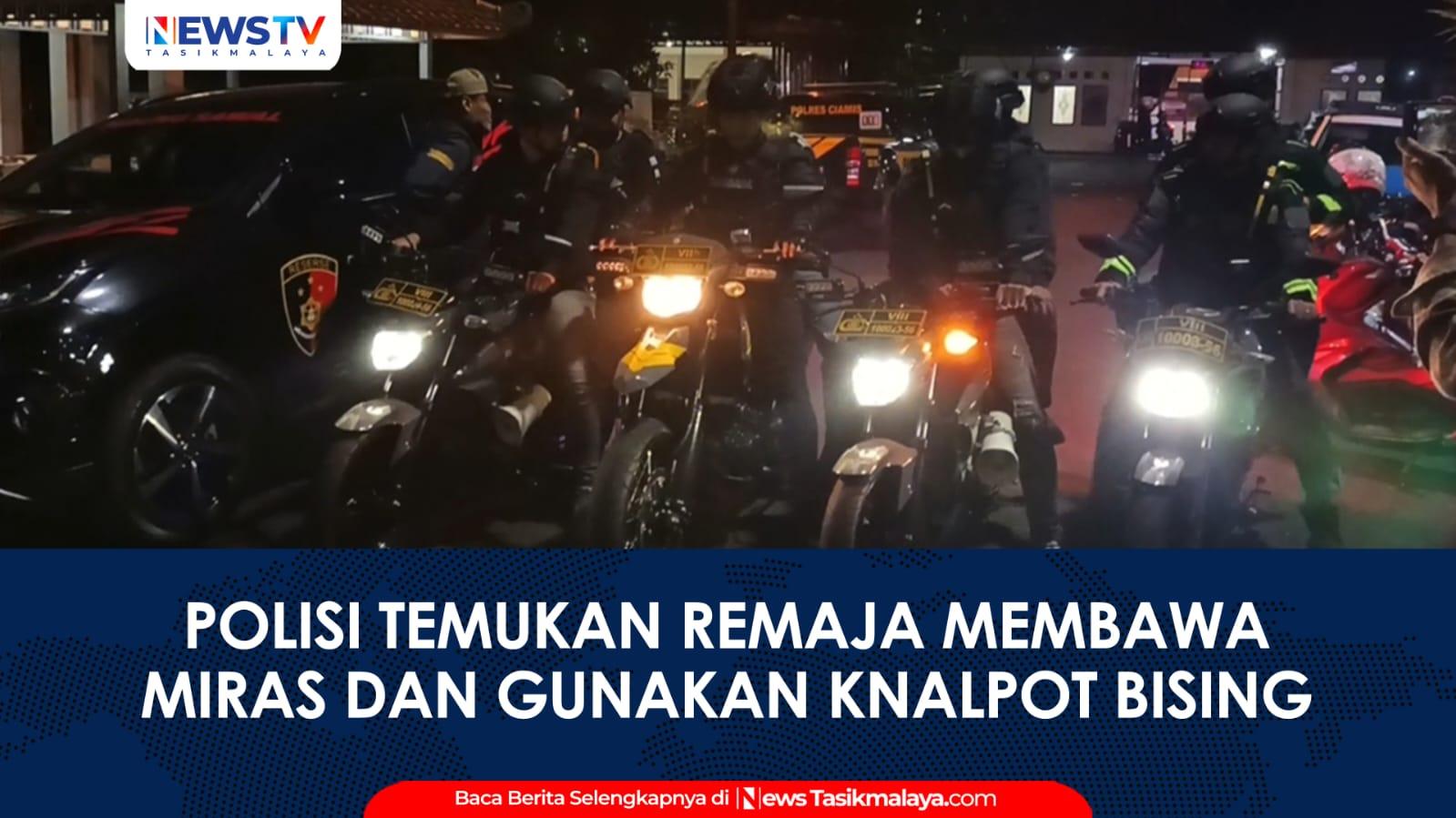 VIDEO: Patroli Tim Maung Galuh Ciamis, Polisi Temukan Remaja Bawa Miras dan Gunakan Knalpot Brong