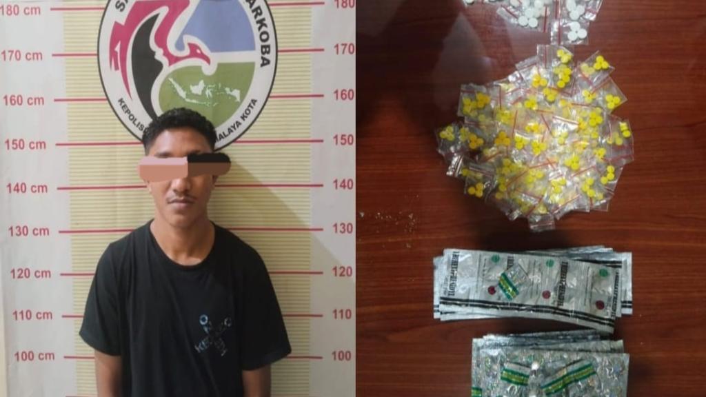 Pengedar Obat Terlarang di Tasikmalaya Diringkus Polisi, Ratusan Butir Pil Kuning Disita