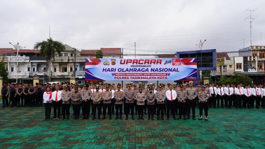 Peringati Haornas 2026, Polres Tasikmalaya Kota Tekankan Olahraga untuk Jaga Soliditas dan Kesiapan Fisik Personel