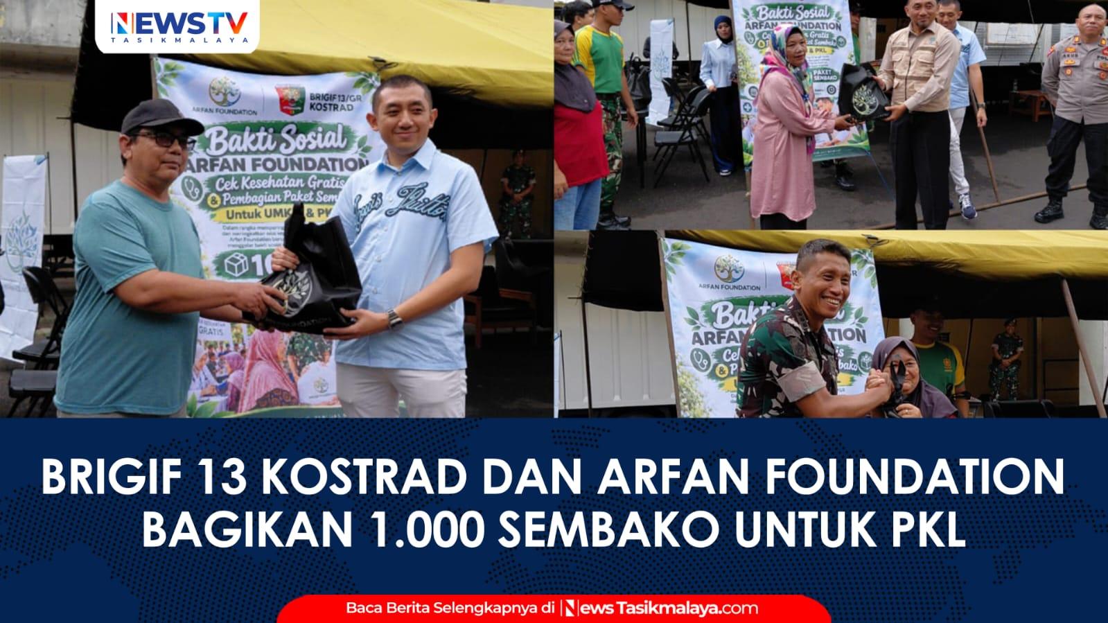 VIDEO: Peringati HUT ke-77, Brigif 13 Kostrad dan Arfan Foundation Bagikan 1.000 Sembako untuk PKL dan UMKM Terdampak Pengondisian Dadaha
