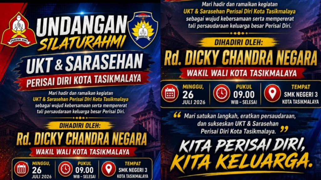Perisai Diri Kota Tasikmalaya Gelar UKT dan Sarasehan di SMKN 3, Bakal Dibuka Wakil Wali Kota