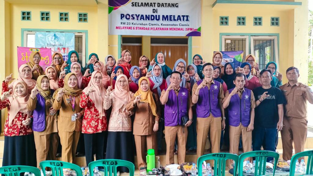 Perkuat Sinergi Lintas Sektor, Diskominfo Ciamis Monitor Pemberian Vitamin A dan Pembinaan Posyandu di Pakuncen