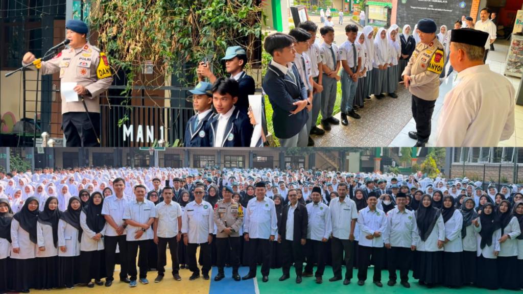 Pimpin Upacara di MAN 1 Kota Tasikmalaya, Danyon D Pelopor Satbrimob Polda Jabar Tekankan Disiplin dan Antibullying