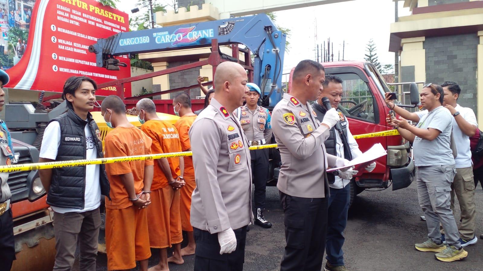 Polres Ciamis Bongkar Sindikat Pencurian Alat Berat, Libatkan Oknum Aparat