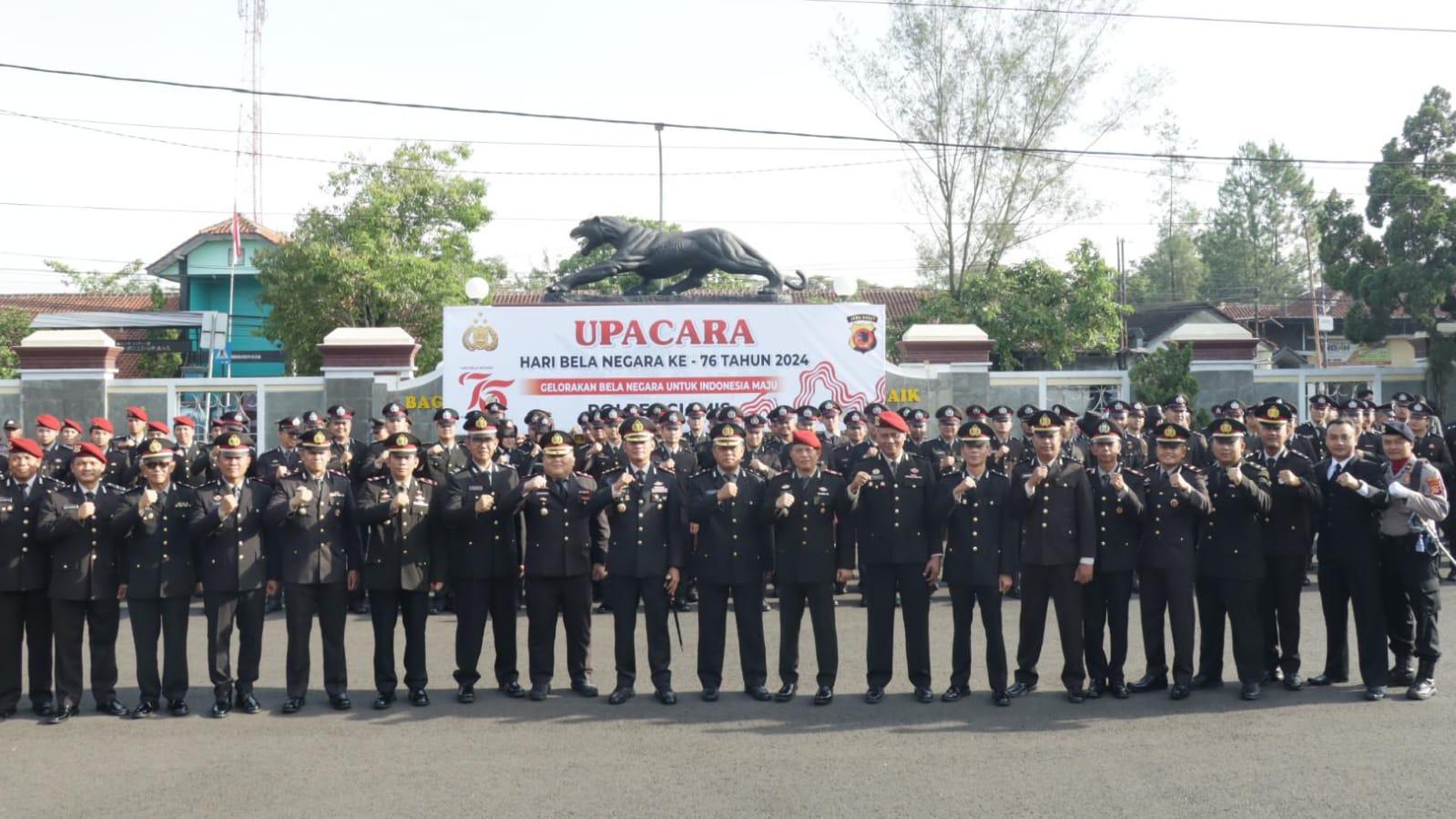 Polres Ciamis Gelar Upacara Hari Bela Negara ke-76, Perkuat Semangat Cinta Tanah Air