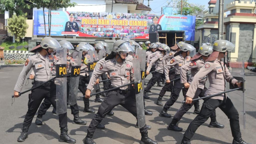 Polres Ciamis Latih Personel Hadapi Potensi Serangan ke Markas