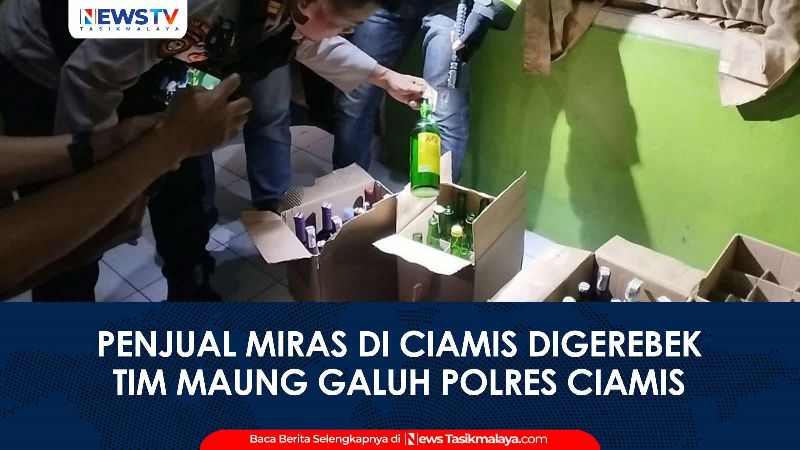 VIDEO: Polres Ciamis Sita 56 Botol Miras dalam Razia KRYD, Dua Orang Diduga Pengedar Diamankan